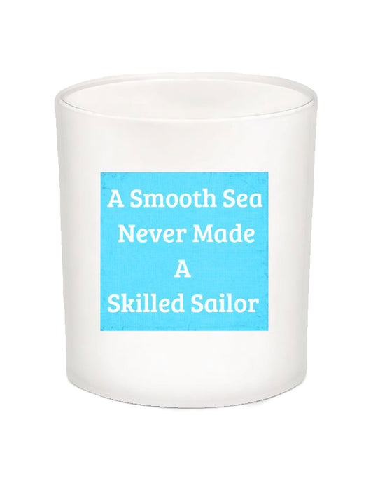 The Hamptons A Smooth Sea Candle Jar with Lid-Coconut Soy Wax