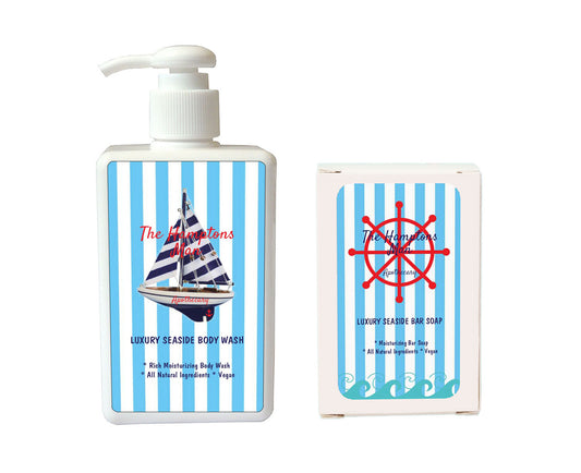 The Hamptons Man Sailboat Body Wash & Soap Gift Set