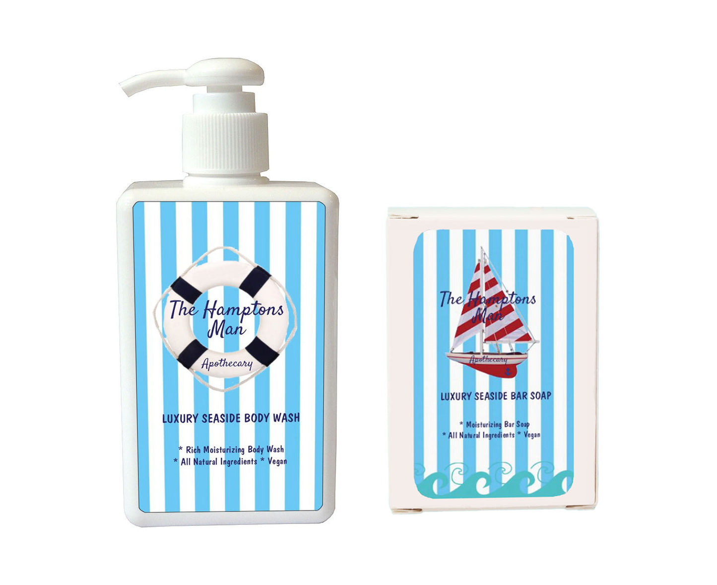 The Hamptons Man Life Preserver Body Wash & Soap Gift Set