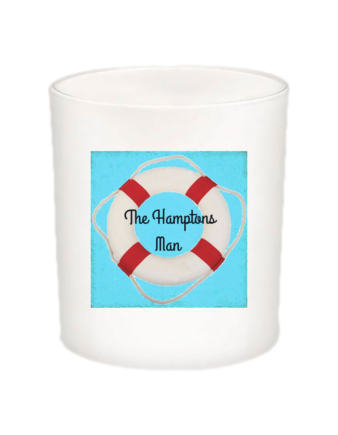 The Hamptons Man Life Preserver Candle Jar with Lid-Coconut Soy Wax