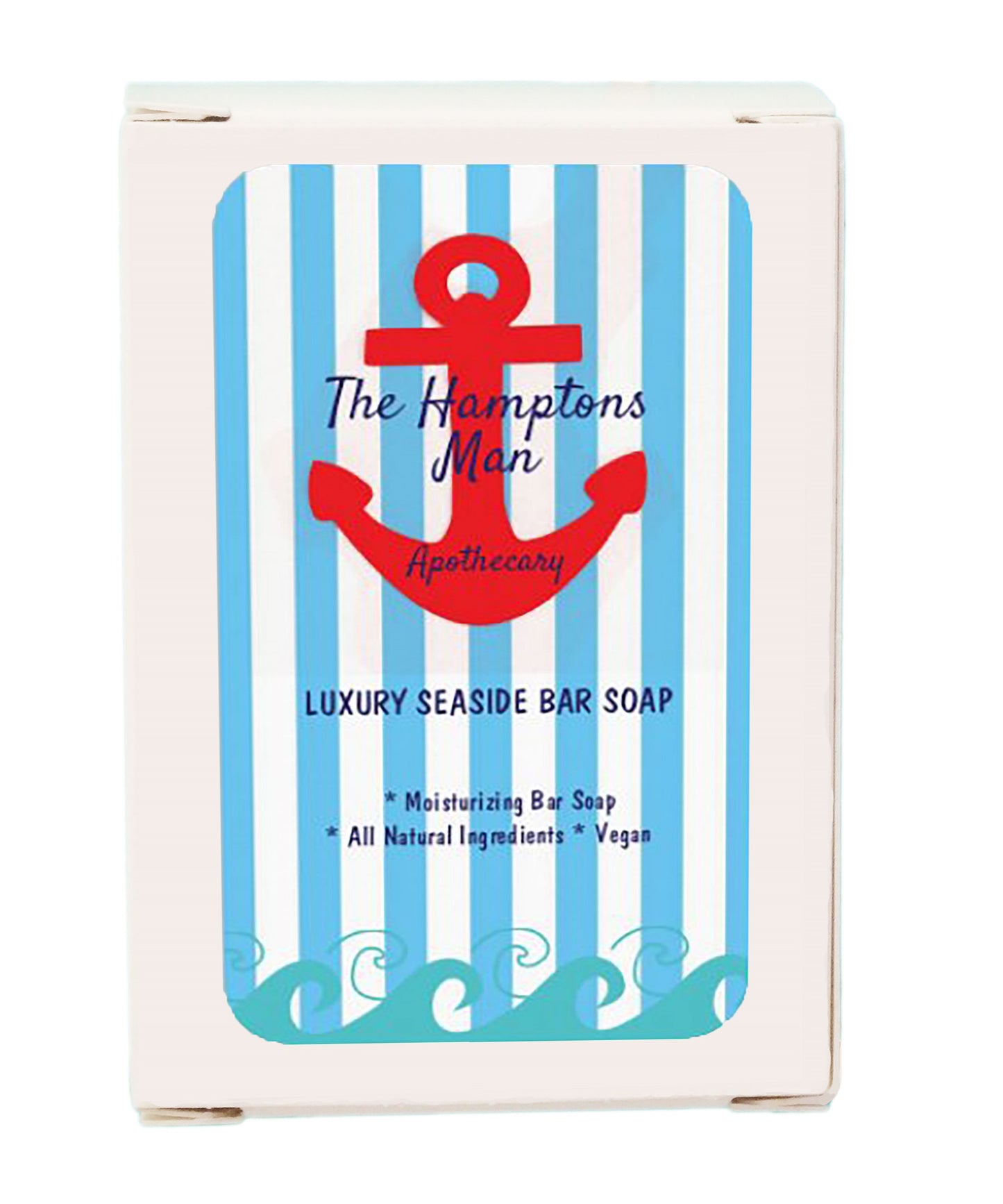 The Hamptons Man Red Anchor Nautical Soap Bar-Vegan Mango Butter Soap