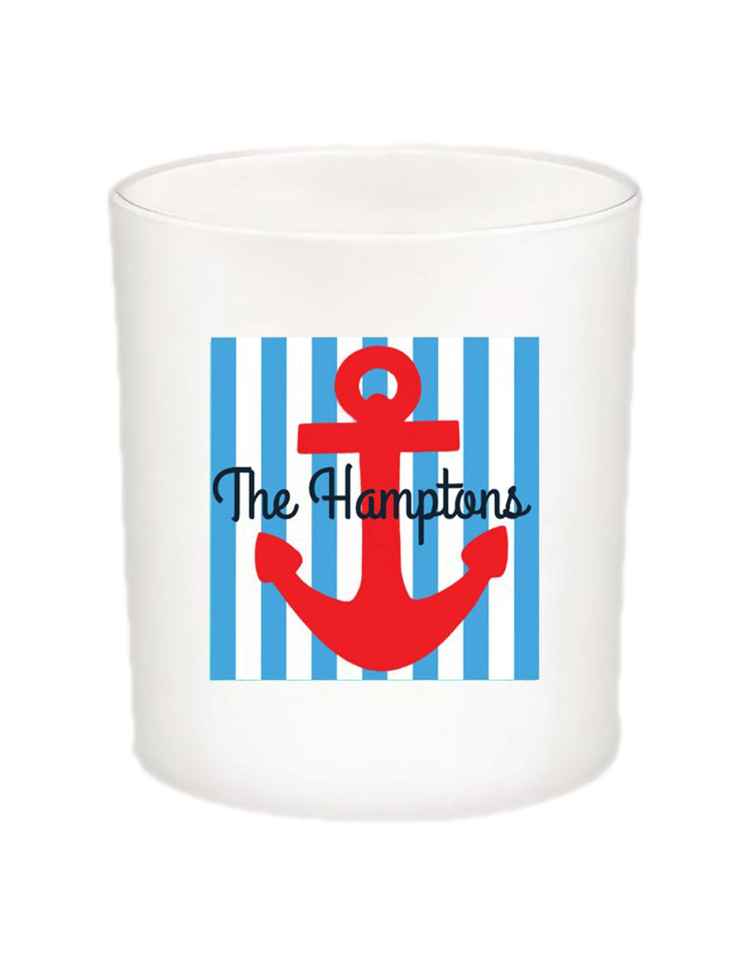 The Hamptons Man Anchor Candle Jar with Lid-Coconut Soy Wax