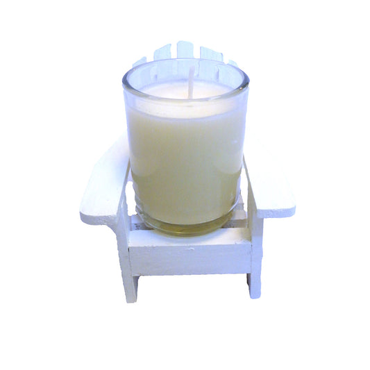 The Hamptons Man Classic White Adirondack Chair Candle-Coconut Soy Wax