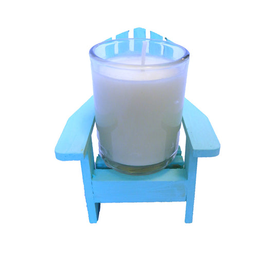 The Hamptons Man Coastal Blue Adirondack Chair Candle-Coconut Soy Wax