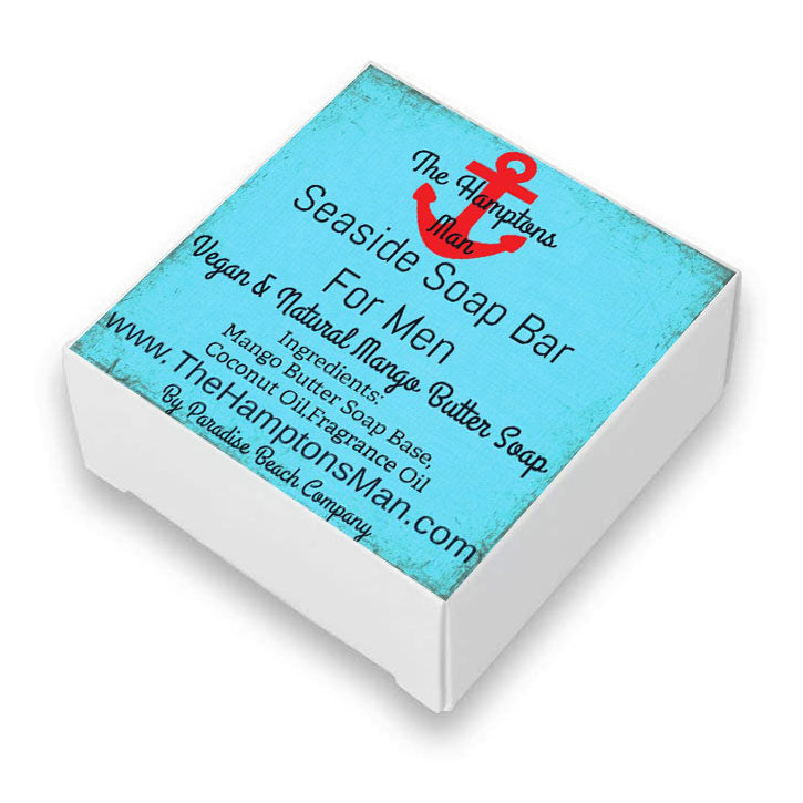 The Hamptons Man Nautical Soap Bars Set of 3-Vegan Mango Butter Soaps