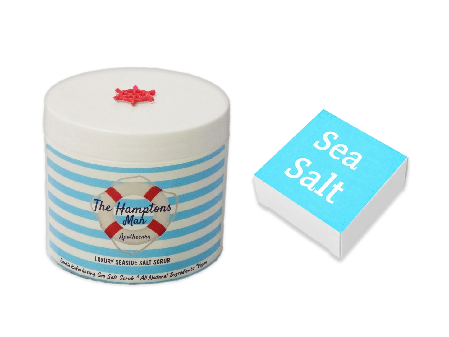 The Hamptons Man Salt Scrub and Sea Salt Soap Bar Set